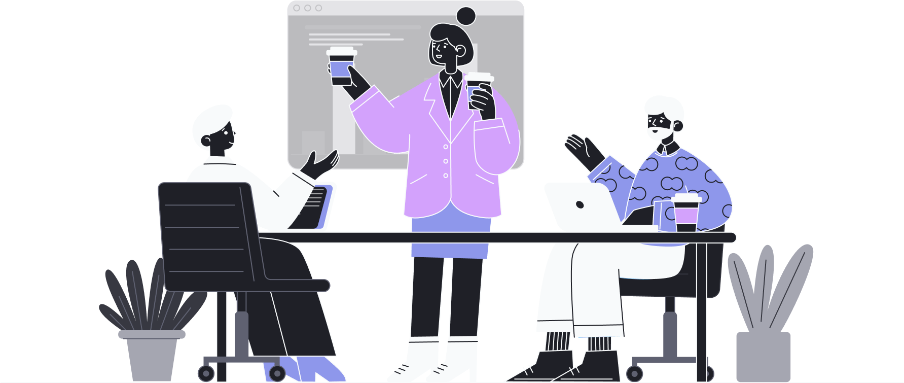 Team collaboration illustraiton